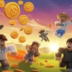 Jugadores mexicanos divirtiéndose en Roblox y ganando Robux en un entorno colorido y emocionante.