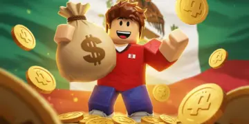 Personaje de Roblox feliz con Robux en México